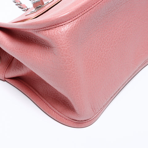 CHANEL No.8 Kalbslederkette 2,55 Kordelzugtasche Umhängetasche rosa WS9199