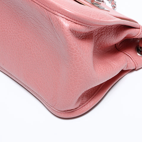 CHANEL No.8 Kalbslederkette 2,55 Kordelzugtasche Umhängetasche rosa WS9199