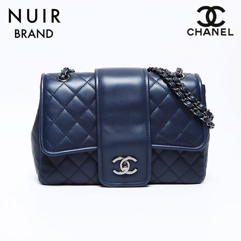 Chanel Chanel 23 Lambe Matelasse Coco Mark Sac épaule Navy WS9202