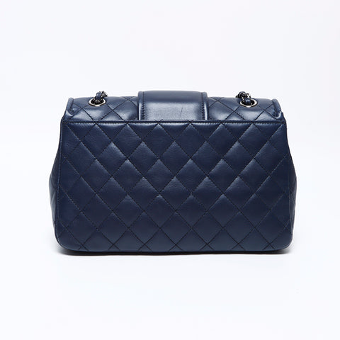 Chanel Chanel 23 Lambe Matelasse Coco Mark Sac épaule Navy WS9202