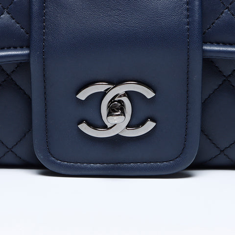 Chanel Chanel 23 Lambe Matelasse Coco Mark Sac épaule Navy WS9202