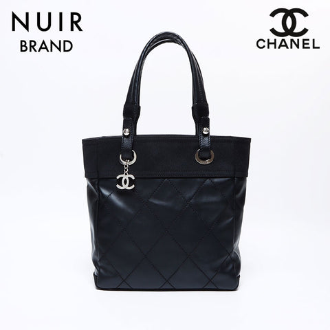 シャネル CHANEL 14番台 パリビアリッツトートPM トートバッグ ブラック WS9213