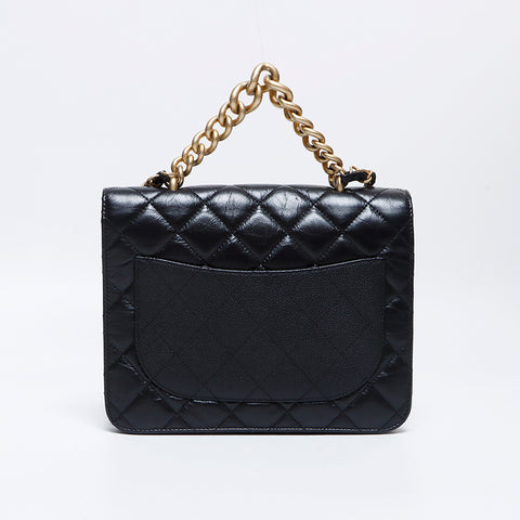 Chanel Chanel n ° 28 Chaîne Trichomateria Matelasse Coco Mark Bag Black Black WS9215