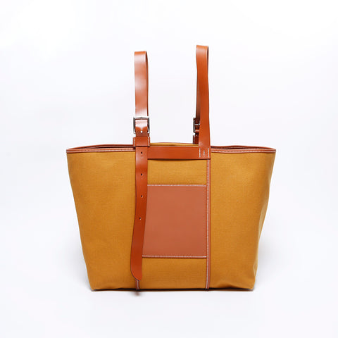 エルメス HERMES エトリヴィエール ポケット 35 U刻印 トートバッグ イエロー WS9227