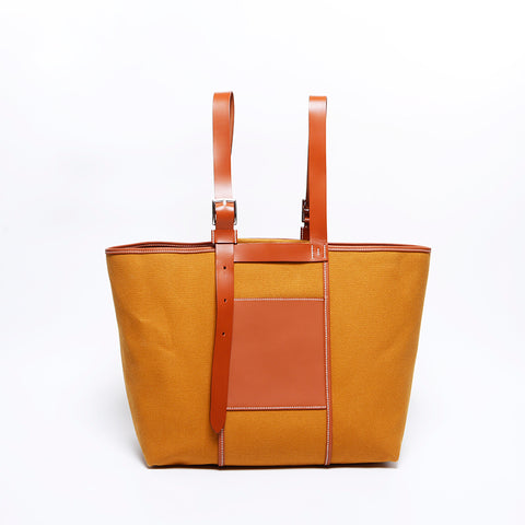 エルメス HERMES エトリヴィエール ポケット 35 U刻印 トートバッグ イエロー WS9227