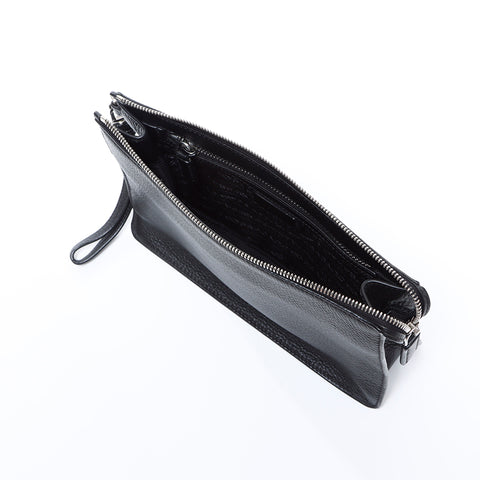 Prada Vitello City离合器袋黑色WS9232
