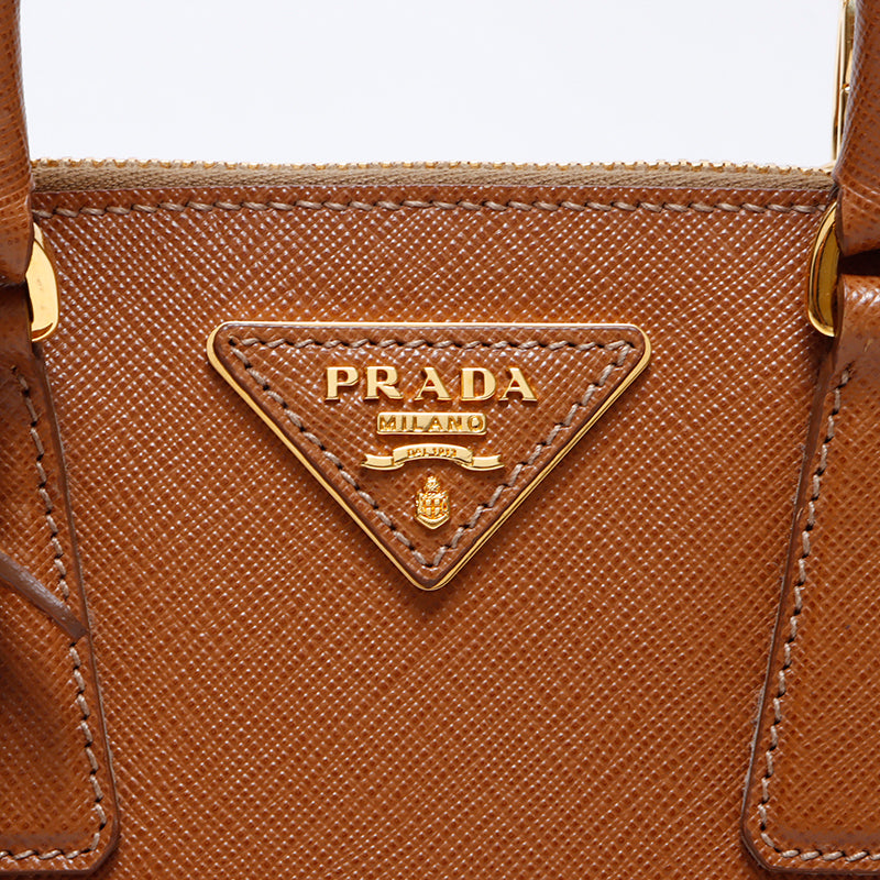 プラダ PRADA サフィアーノ 2way ハンドバッグ ブラウン WS9239 – NUIR VINTAGE