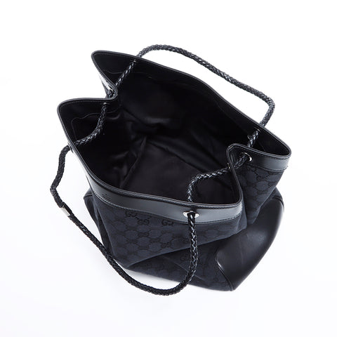 Gucci GG帆布手提袋黑色WS9246