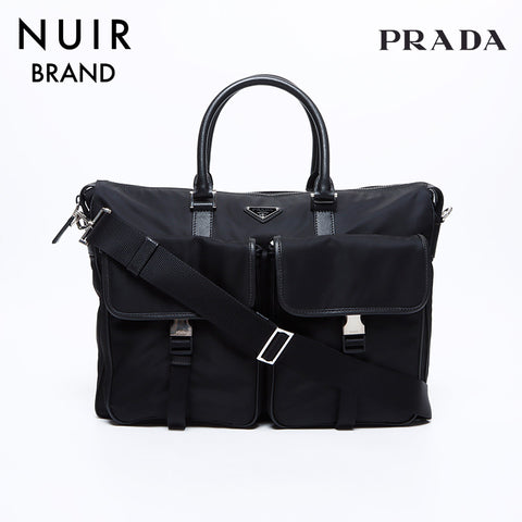 プラダ PRADA ナイロン ビジネスバッグ ハンドバッグ ブラック WS9257 – NUIR VINTAGE