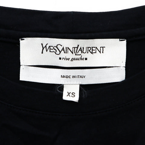 イヴ・サンローラン YVES SAINT LAURENT イヴ・サンローラン ロゴ 半袖Ｔシャツ ブラック WS9266