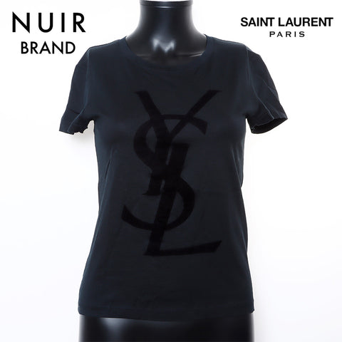 イヴ・サンローラン YVES SAINT LAURENT イヴ・サンローラン ロゴ 半袖Ｔシャツ ブラック WS9266