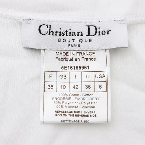 クリスチャンディオール Christian Dior 花柄 トロッター Tシャツ タンクトップ ホワイト WS9267