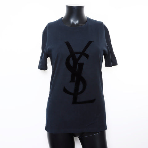 イヴ・サンローラン YVES SAINT LAURENT イヴ・サンローラン ロゴ 半袖Ｔシャツ ブラック WS9269