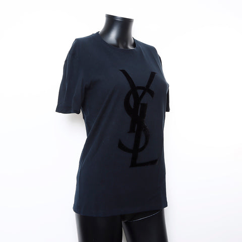 イヴ・サンローラン YVES SAINT LAURENT イヴ・サンローラン ロゴ 半袖Ｔシャツ ブラック WS9269