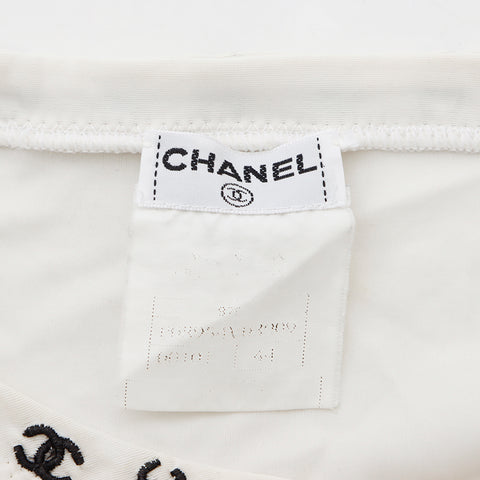 シャネル CHANEL 2000年代 ココマーク ロゴ 半袖Ｔシャツ ホワイト WS9270