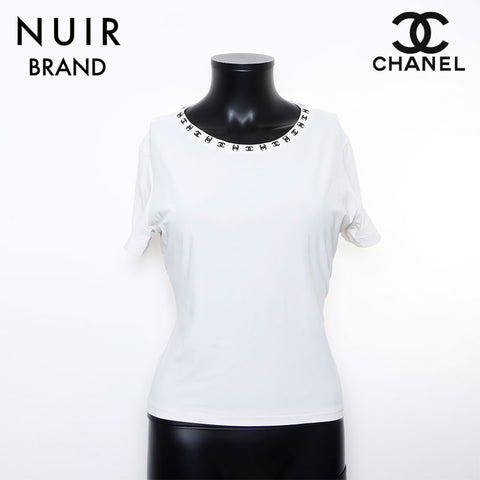 シャネル CHANEL 2000年代 ココマーク ロゴ 半袖Ｔシャツ ホワイト WS9270