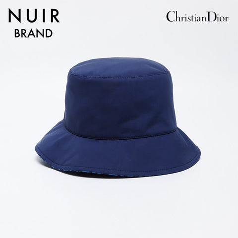 Christian Dior Trotter Bucket Hut Baumwollgröße T4 Hut blau WS9273