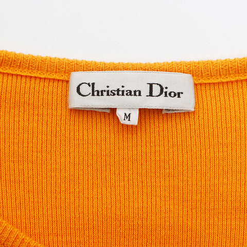 クリスチャンディオール Christian Dior イエロー 金ボタン カーディガン イエロー WS9275