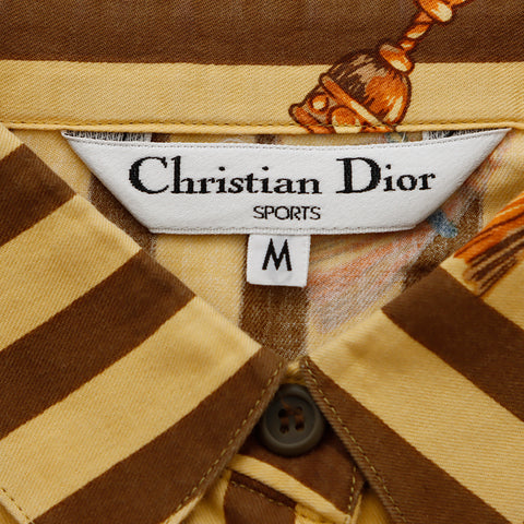 クリスチャンディオール Christian Dior マルチカラー 袖 リブ 長袖シャツ イエロー WS9279