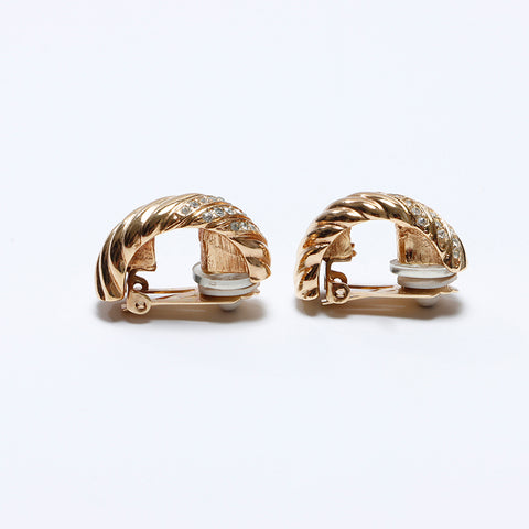 基督教Dior复古水钻耳环金WS9298