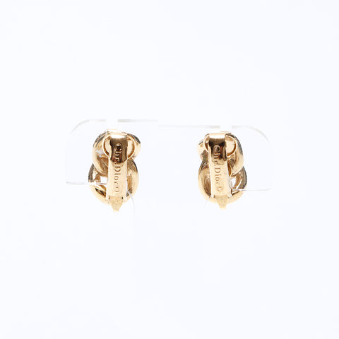 Christian Dior Vintage rhinestones Earring gold WS9302