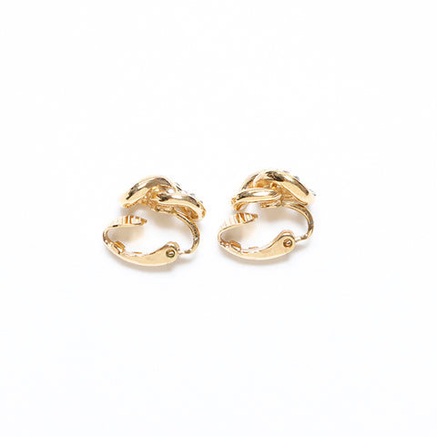 Christian Dior Vintage rhinestones Earring gold WS9302