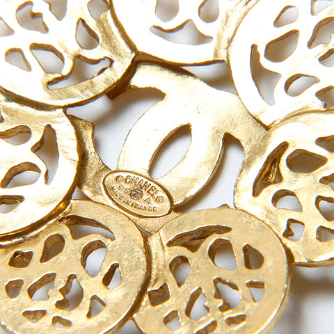 CHANEL 95A COCO Mark Metal Brooch gold WS9320