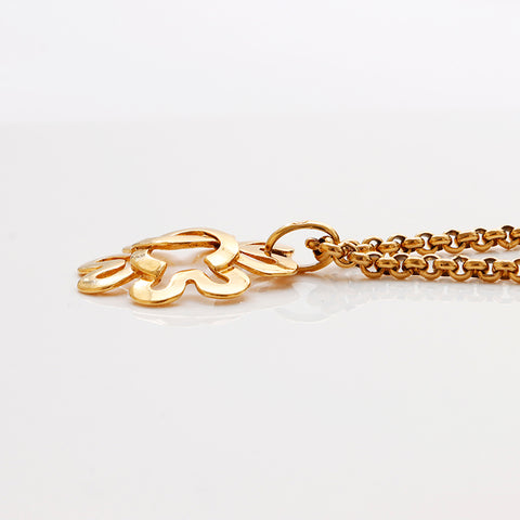 CHANEL 95P COCO Mark Chain Necklace gold WS9323
