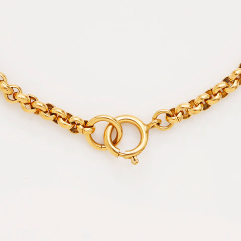 CHANEL 95P COCO Mark Chain Necklace gold WS9323