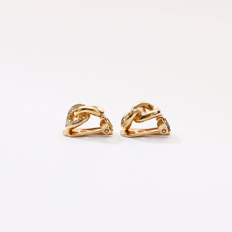 Christian Dior Boucle d'oreille strass or WS9330