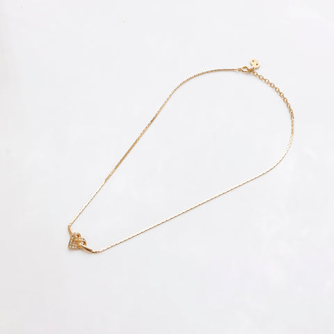 克里斯蒂安·迪奥（Christian Dior）水钻心脏项链金色WS9333