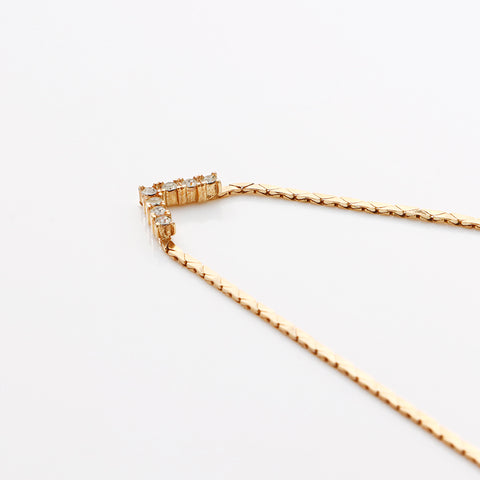 基督教Dior Rhinestone v Mark Vintage项链Gold WS9342