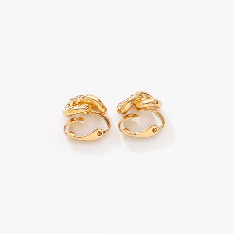 克里斯蒂安·迪奥（Christian Dior）复古链水钻耳环金WS9349