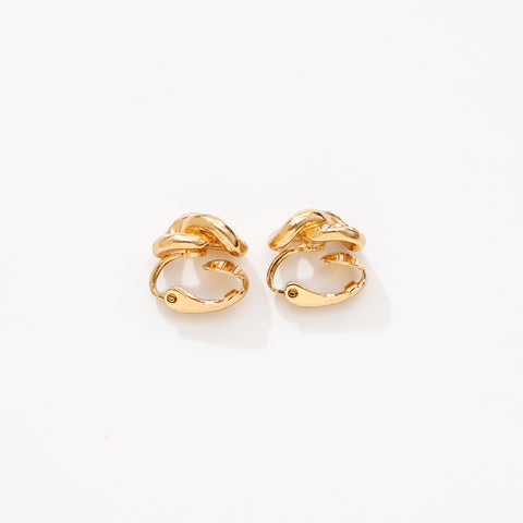 Christian Dior Vintage Chain Rhinestone Earring gold WS9349