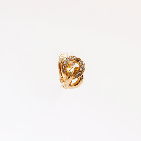 克里斯蒂安·迪奥（Christian Dior）复古链水钻耳环金WS9349