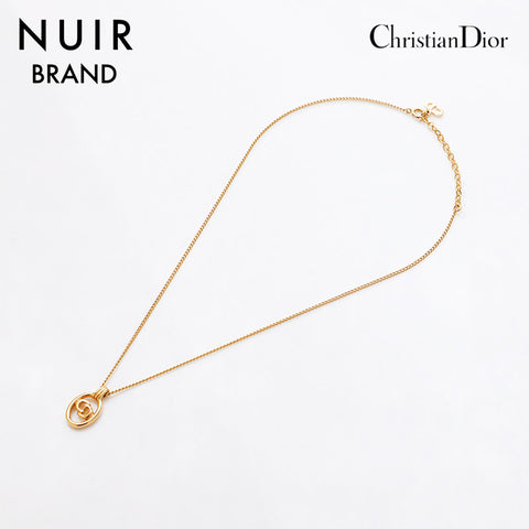 Christian Dior Vintage CD Collier Gold WS9350