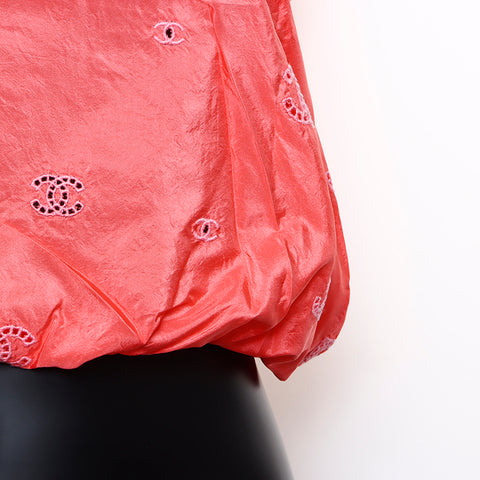 Chanel Size:34 P60802 Coco Mark Silk Chain Sleeveless Tank Top Pink WS9355