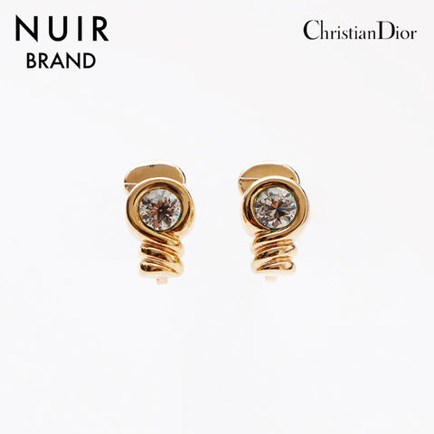 Christian Dior vintage Roucles d'oreilles en ruine Gold WS9358