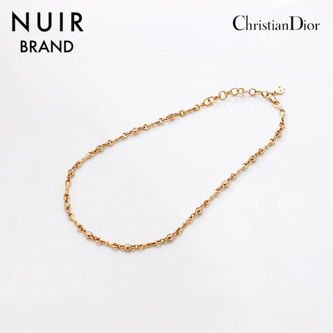 クリスチャンディオール Christian Dior ヴィンテージ ラインストーン チェーン ネックレス ゴールド WS9359 – NUIR  VINTAGE