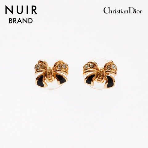 クリスチャンディオール Christian Dior ヴィンテージ ラインストーン リボン イヤリング ゴールド WS9362 – NUIR  VINTAGE