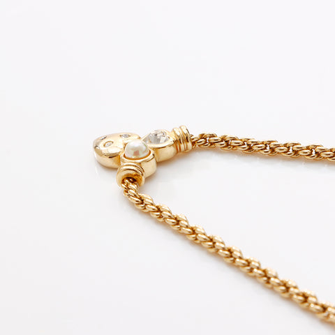 克里斯蒂安·迪奥（Christian Dior）复古心水钻项链金WS9369