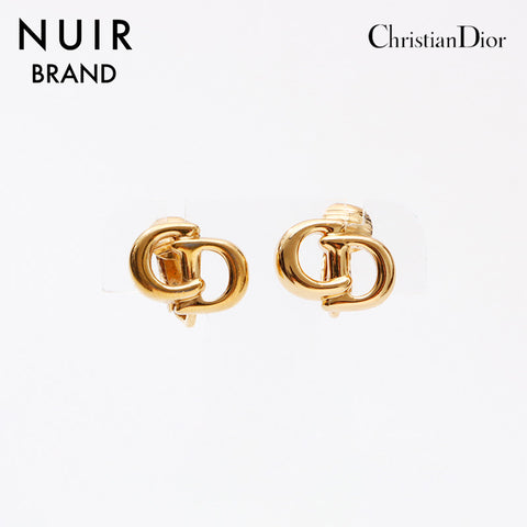 クリスチャンディオール Christian Dior ヴィンテージ CD ロゴ イヤリング ゴールド WS9370