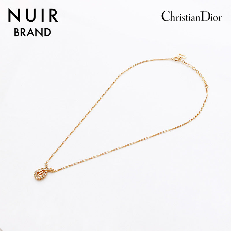 クリスチャンディオール Christian Dior ヴィンテージ CD ロゴ ラインストーン ネックレス ゴールド WS9374 – NUIR  VINTAGE