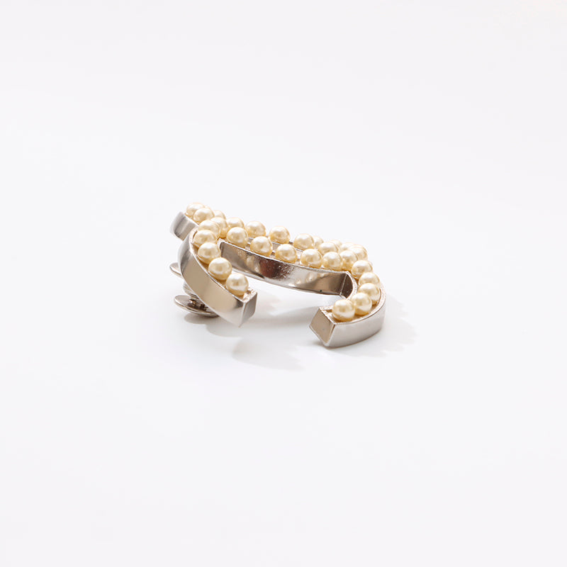 シャネル CHANEL 03C ココマーク パール ブローチ シルバー