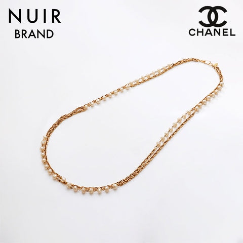 シャネル CHANEL パール ホワイト ヴィンテージ ネックレス ゴールド WS9385 – NUIR VINTAGE