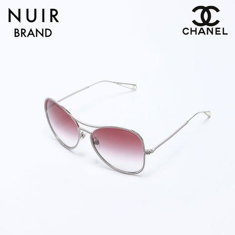 CHANEL COCO Mark Color Lens Purple sunglasses Silver WS9396