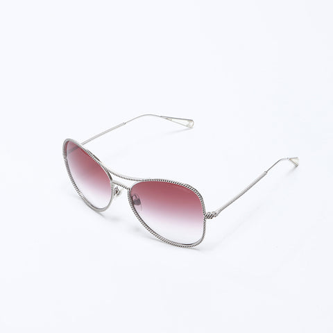 CHANEL COCO Mark Color Lens Purple sunglasses Silver WS9396