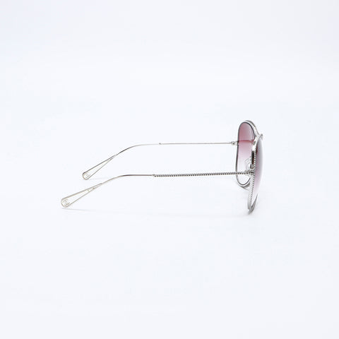 CHANEL COCO Mark Color Lens Purple sunglasses Silver WS9396