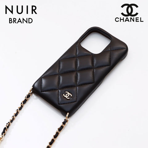 Chanel iPhone14pro Matelasse Chain Shoulder iPhone Case Black WS9397 – NUIR VINTAGE Chanel iPhone14pro Matelasse Chain Shoulder iPhone Case Black WS9397 – NUIR VINTAGE