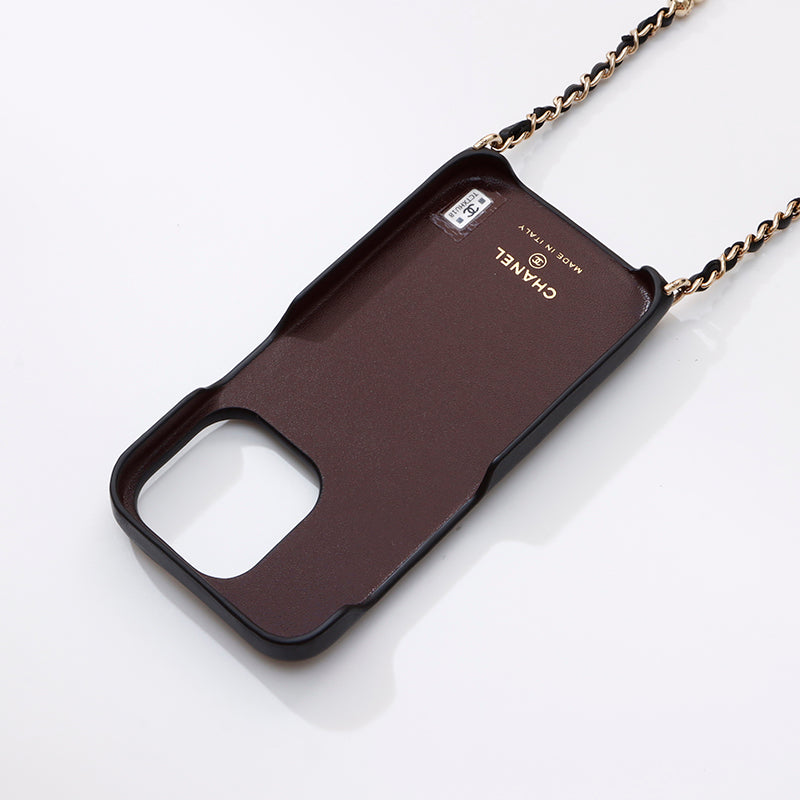 シャネル CHANEL Iphone14pro マトラッセ チェーン ショルダー